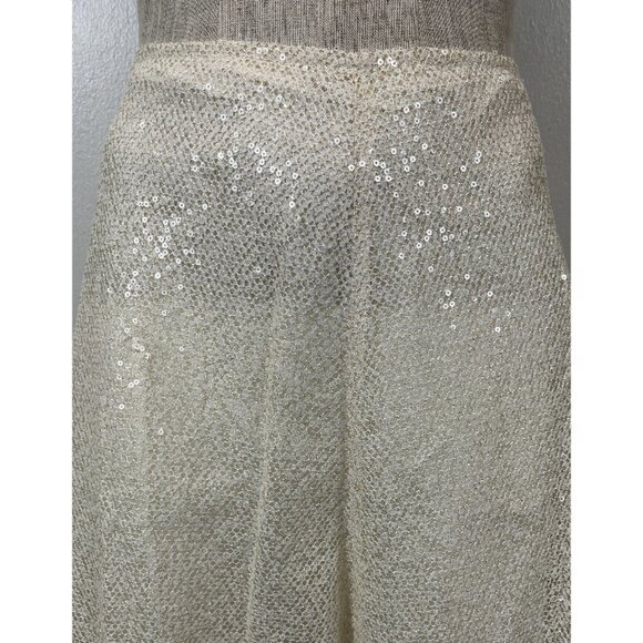 MORGANE LE FAY ELIO BRIDAL SEQUIN SKIRT M - Picture 2 of 6